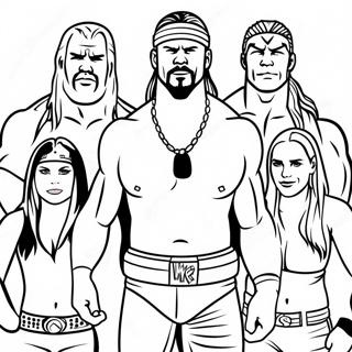 Wwe Superstars In Action Coloring Page 42361-35306