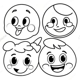 Happy Disney Emoji Characters Coloring Page 42381-35138