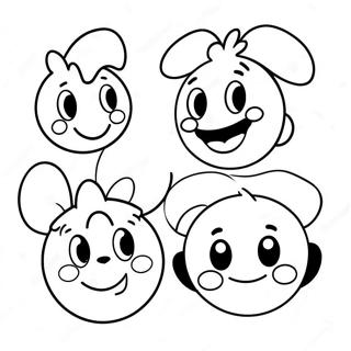 Happy Disney Emoji Characters Coloring Page 42381-35139