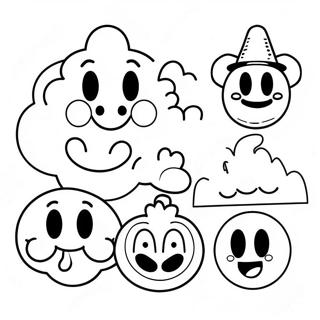 Happy Disney Emoji Characters Coloring Page 42381-35140