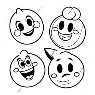 Happy Disney Emoji Characters Coloring Page 42381-35321