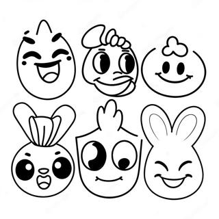 Happy Disney Emoji Characters Coloring Page 42381-35322