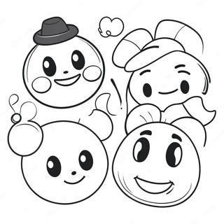 Happy Disney Emoji Characters Coloring Page 42381-35323