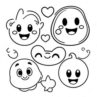 Happy Disney Emoji Characters Coloring Page 42381-35324