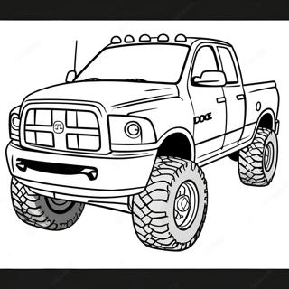 Lifted Dodge Truck Coloring Page 42390-35142