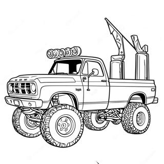 Lifted Dodge Truck Coloring Page 42390-35143