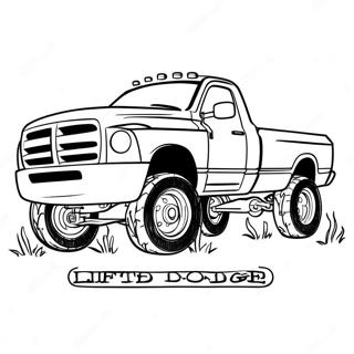 Lifted Dodge Truck Coloring Page 42390-35325