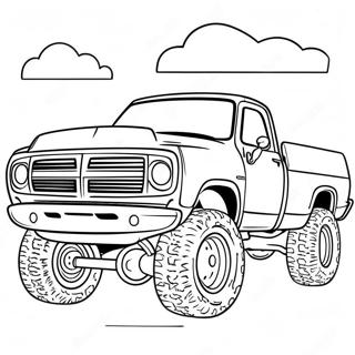 Lifted Dodge Truck Coloring Page 42390-35327