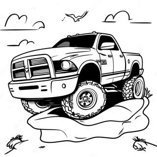 Lifted Dodge Truck Coloring Page 42390-35328