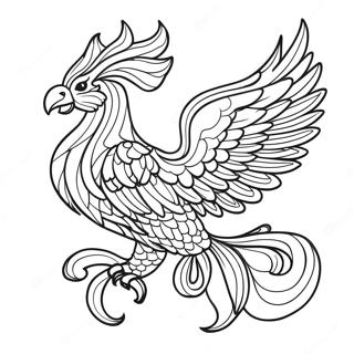 Mythical Phoenix Coloring Page 42400-35152