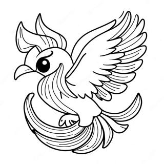 Mythical Phoenix Coloring Page 42400-35329