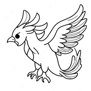 Mythical Phoenix Coloring Page 42400-35331