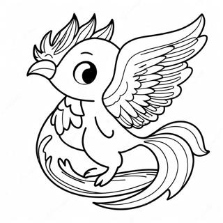 Mythical Phoenix Coloring Page 42400-35332