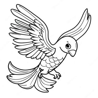 Majestic Phoenix In Flight Coloring Page 42401-35159