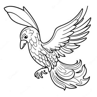 Majestic Phoenix In Flight Coloring Page 42401-35337