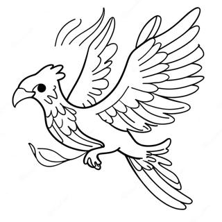 Majestic Phoenix In Flight Coloring Page 42401-35338