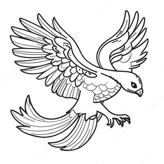 Majestic Phoenix In Flight Coloring Page 42401-35340
