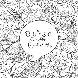 Sayings Quote Curse Words Coloring Page 4240-3419