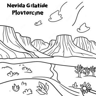 Nevada State Outline Coloring Page 42420-35166