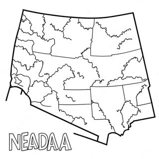 Nevada State Outline Coloring Page 42420-35168