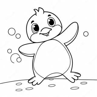 Joyful Penguin Dancing Coloring Page 42431-35357