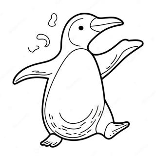 Joyful Penguin Dancing Coloring Page 42431-35359