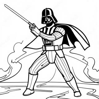 Darth Vader In Epic Battle Coloring Page 42441-35366