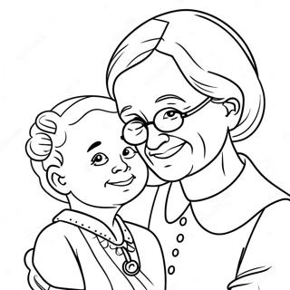 Grandma And Granddaughter Coloring Page 42450-35191