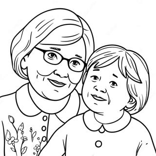 Grandma And Granddaughter Coloring Page 42450-35192