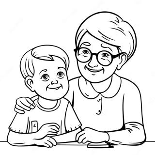 Grandma And Granddaughter Coloring Page 42450-35381