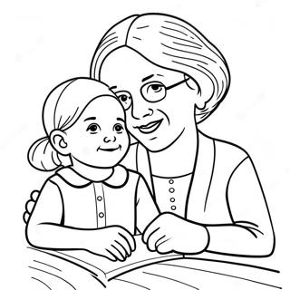 Grandma And Granddaughter Coloring Page 42450-35384