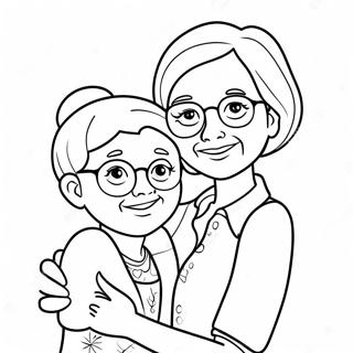 Adventurous Grandma And Granddaughter Coloring Page 42451-35386