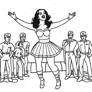 Katy Perry Performing On Stage Coloring Page 42471-35398