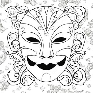 Halloween Mask Template Coloring Pages