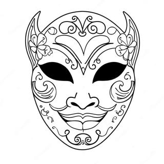 Halloween Mask Template Coloring Page 42480-35198