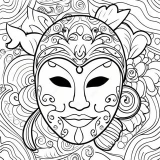 Halloween Mask Template Coloring Page 42480-35199