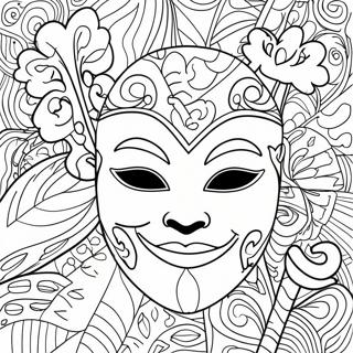 Halloween Mask Template Coloring Page 42480-35200