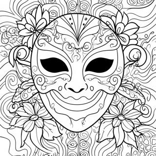 Halloween Mask Template Coloring Page 42480-35393