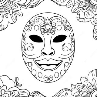 Halloween Mask Template Coloring Page 42480-35394