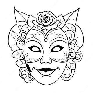 Halloween Mask Template Coloring Page 42480-35395