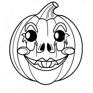 Spooky Pumpkin Halloween Mask Coloring Page 42481-35204