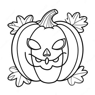 Spooky Pumpkin Halloween Mask Coloring Page 42481-35403