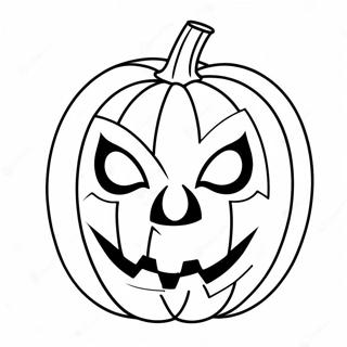 Spooky Pumpkin Halloween Mask Coloring Page 42481-35404