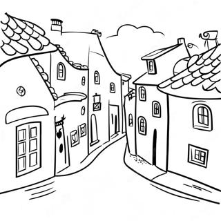 Charming Portuguese Village Coloring Page 42491-35410