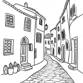 Charming Portuguese Village Coloring Page 42491-35411