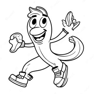 Funny Fortnite Banana Dancing Coloring Page 42501-35425