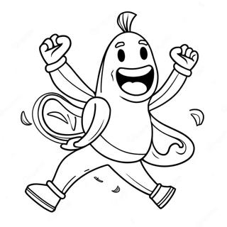 Funny Fortnite Banana Dancing Coloring Page 42501-35426