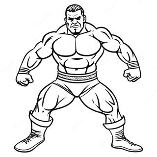 Dynamic Wwe Wrestler Action Coloring Page 42511-35225