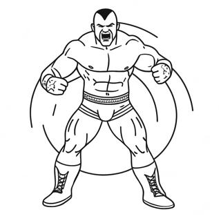 Dynamic Wwe Wrestler Action Coloring Page 42511-35423