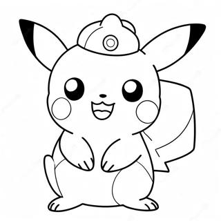 Cute Pikachu With Pokeball Coloring Page 4251-3430